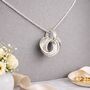 70th Birthday Sterling Silver Seven Ring Pendant Necklace, thumbnail 3 of 6