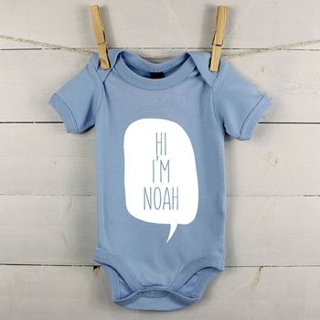 Personalised 'Hi I'm…' Babygrow, 3 of 10