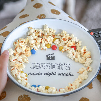 Personalised Movie Night Snacks Enamel Bowl, 3 of 7