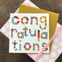 Glossy Congratulations Greetings Card, thumbnail 1 of 4