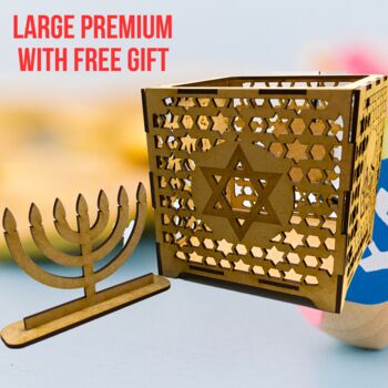 Hanukkah Chanukah Lantern With Gift, 3 of 10