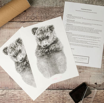 Personalised Baby Bear Footprint Kit, 4 of 5