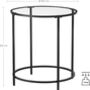Round Side Table Tempered Glass Steel Frame, thumbnail 9 of 12