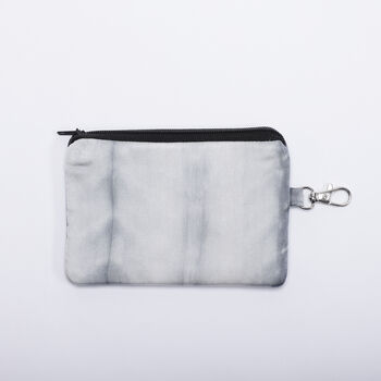 Tie And Dye Grey Silk Zipped Pouch Bag, 2 of 5