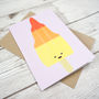 Cute Rocket Ice Lolly Greetings Card Retro Ice Cream, thumbnail 2 of 4