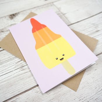 Cute Rocket Ice Lolly Greetings Card Retro Ice Cream, 2 of 4
