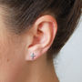Sterling Silver Cross Earrings, thumbnail 2 of 3