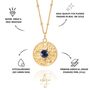 Blue Sapphire Sun Necklace, thumbnail 3 of 8