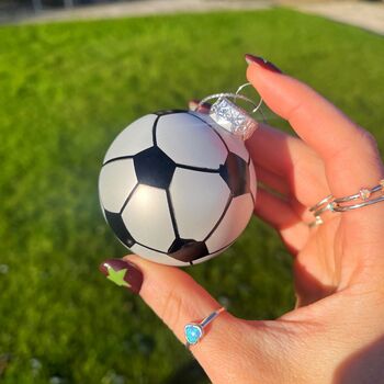 Christmas Football Glass Bauble, 2 of 2