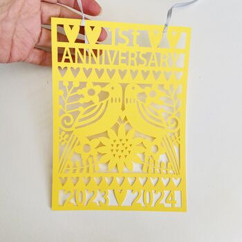 First Anniversary Paper Cut, 2 of 10