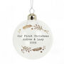 Personalised Gold Wreath Glass Bauble Decoration, thumbnail 4 of 4