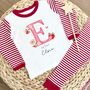 Girls Personalised Red Strawberry Pyjamas, thumbnail 1 of 8