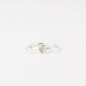 Silver Plated Gemstone Adjustable Ring, 4 of 11