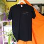 Personalised Men's Hand Embroidered Navy T Shirt, thumbnail 6 of 9