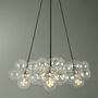 Silver Bubble Chandelier Light Three Point, thumbnail 1 of 8