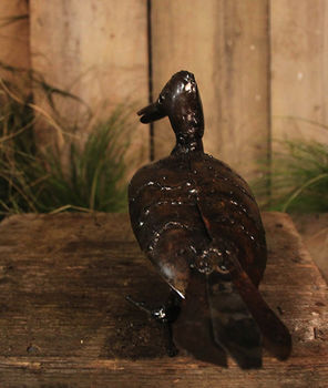 Duckling Handmade Recycled Metal Garden Sculpture, 4 of 4
