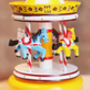 Yellow Wooden Carousel Music Box, thumbnail 3 of 11