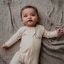 Organic Cotton Personalised Zip Up Baby Romper/Sleepsuit, thumbnail 2 of 8