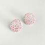 Polka Concrete Studs In Red, thumbnail 2 of 2