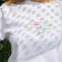 No Rains, No Flowers Embroidered T Shirt, thumbnail 1 of 2