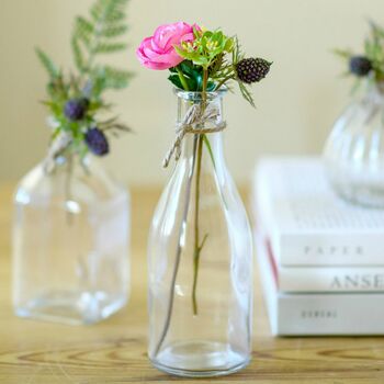 Retro Glass Flower Bud Vase Set Of Three, 3 of 3