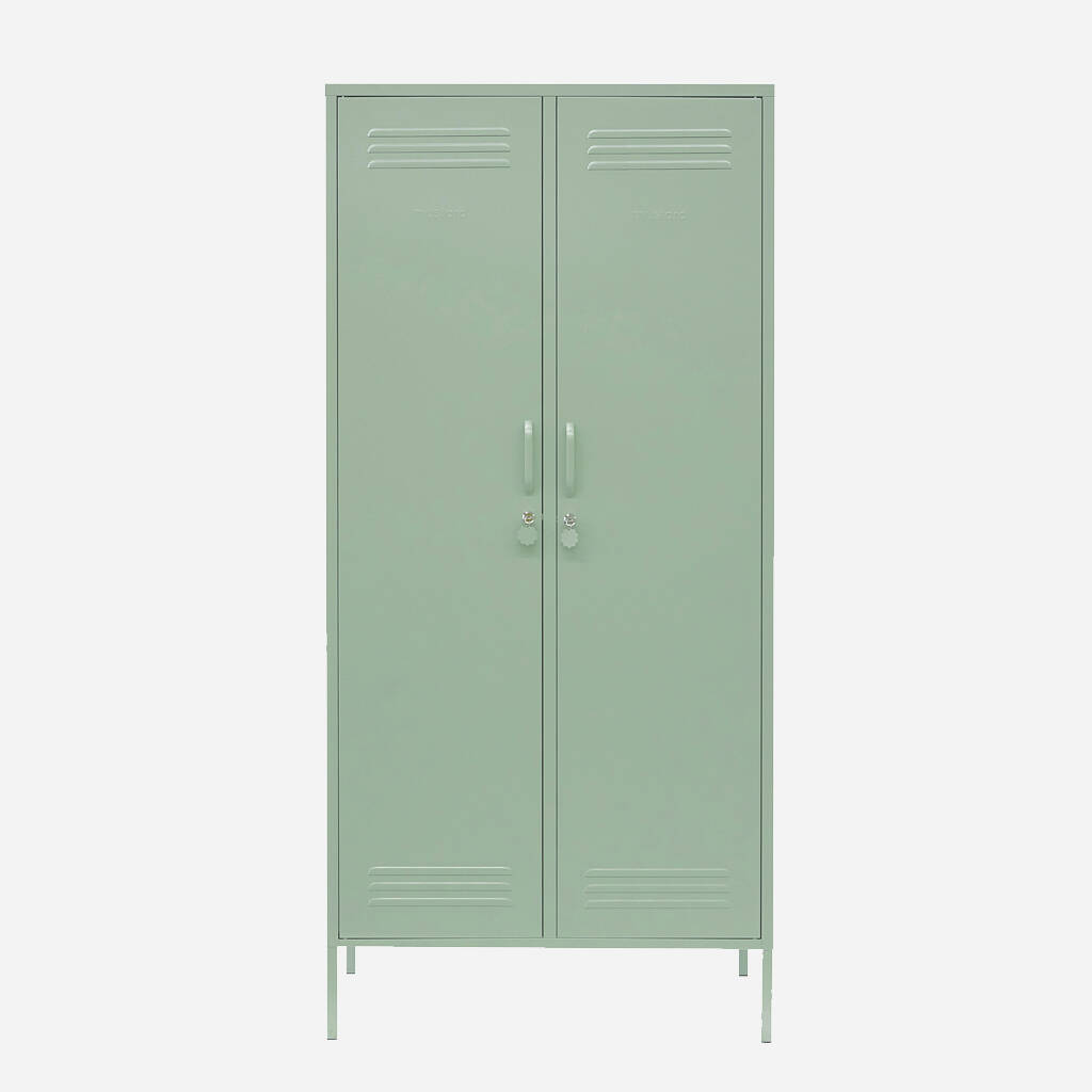 The Double Tall Locker Storage Unit In Sage Green By Little Deer ...