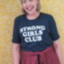 Navy Strong Girls Club T Shirt, thumbnail 3 of 4