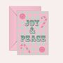 Peace And Joy Christmas Card, thumbnail 3 of 4