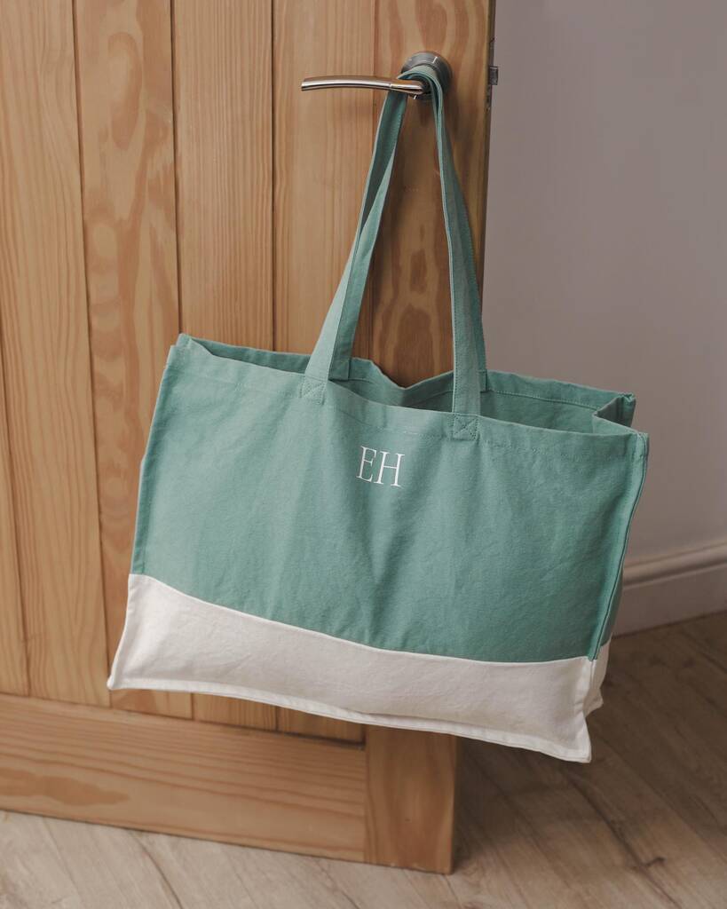 Personalised Contrast Custom Tote Classic Shopper Bag, 1 of 8