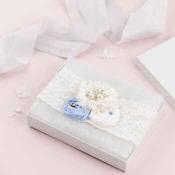 Something Blue 'Emily May' Wedding Garter, 2 of 6