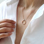 9ct Rose Gold Family Names Circle Necklace, thumbnail 3 of 8