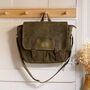 Personalised Waxed Canvas Messenger Bag, thumbnail 2 of 5