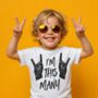 Rock Salute I'm This Many Four Kids T Shirt, thumbnail 2 of 6