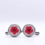 Cufflinks Real Flowers Hand Made White 10mm, thumbnail 5 of 10