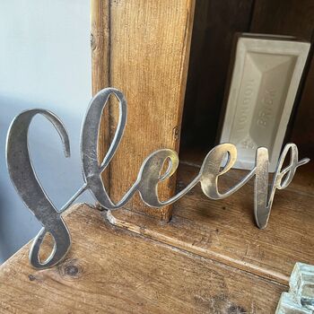 'Relax' Metal Word Sign Wall Art Decoration, 4 of 6