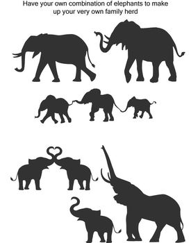 Personalised Elephant Family Print, 3 of 3