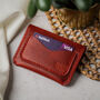 Personalised Handmade Red Leather Wallet Press Stud, thumbnail 2 of 7