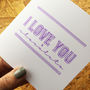 I Love You And Chocolate Card, thumbnail 1 of 2