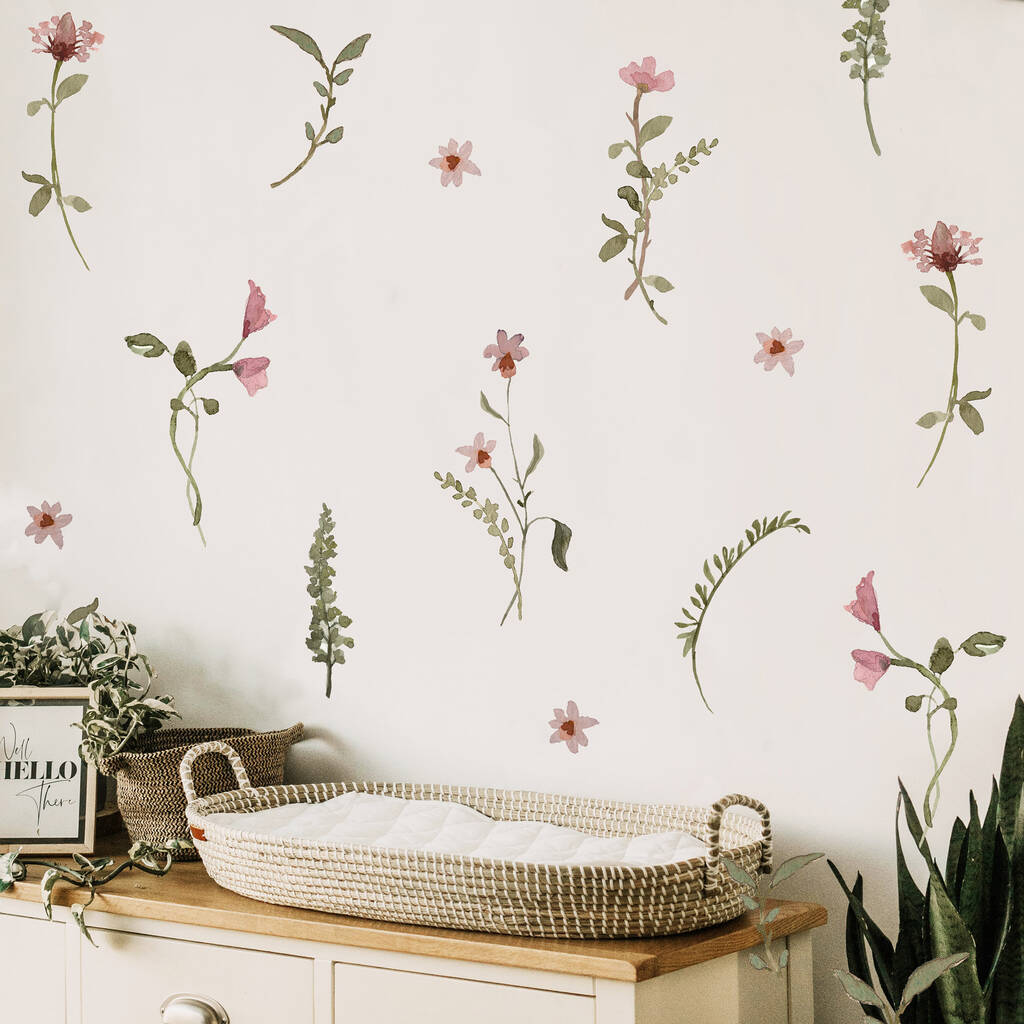 Flowers And Leaves Wall Stickers, 1 of 6