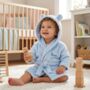 Personalised Blue Hooded Fleece Dressing Gown, thumbnail 1 of 7