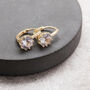 Silver Plated Crystal Drop Huggie Statement Earrings, thumbnail 5 of 6