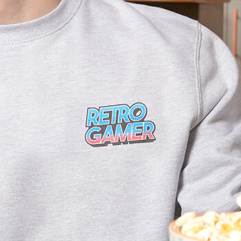 Retro Gamer Mens Sweatshirt, 4 of 9