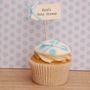 Set Of Ten Personalised 'Baby Shower' Cupcake Toppers, thumbnail 3 of 5