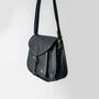 Personalised Leather Classic Saddle Bag In Black, thumbnail 2 of 10