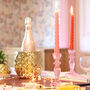Pink Glass Candlestick Holder, thumbnail 2 of 4