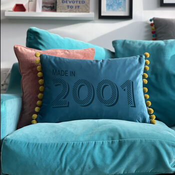 Personalised 21st Birthday Velvet Cushion, 5 of 6