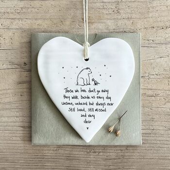 Those We Love Porcelain Heart Hanger East Of India, 3 of 4