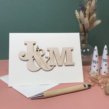 Personalised Entwined Letters Wedding Card, 2 of 12
