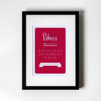 Personalised Art Print, Valentine's Day, 2 of 4
