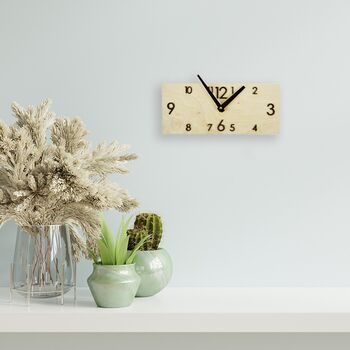 Scandi Design Minimalistic Natural Eco Wall Clock, 10 of 10